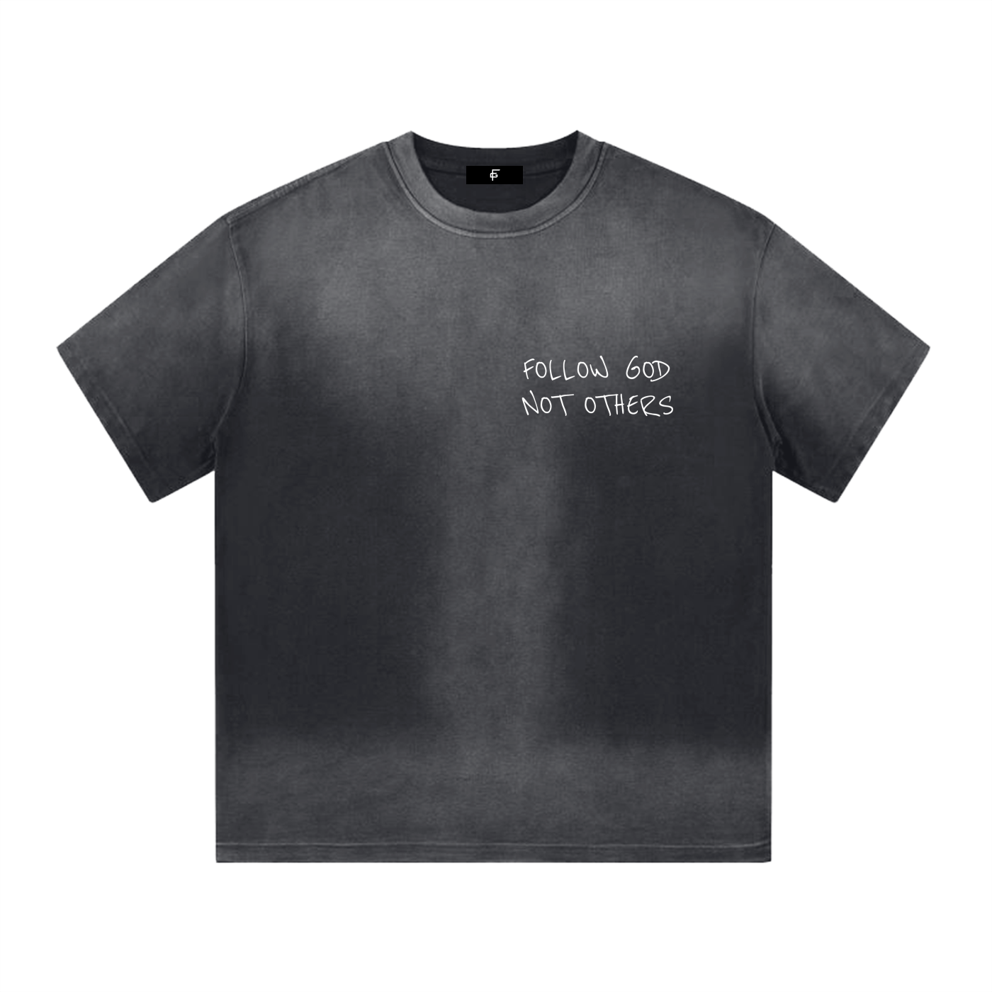 “I” Shape Gradient Washed T-Shirt