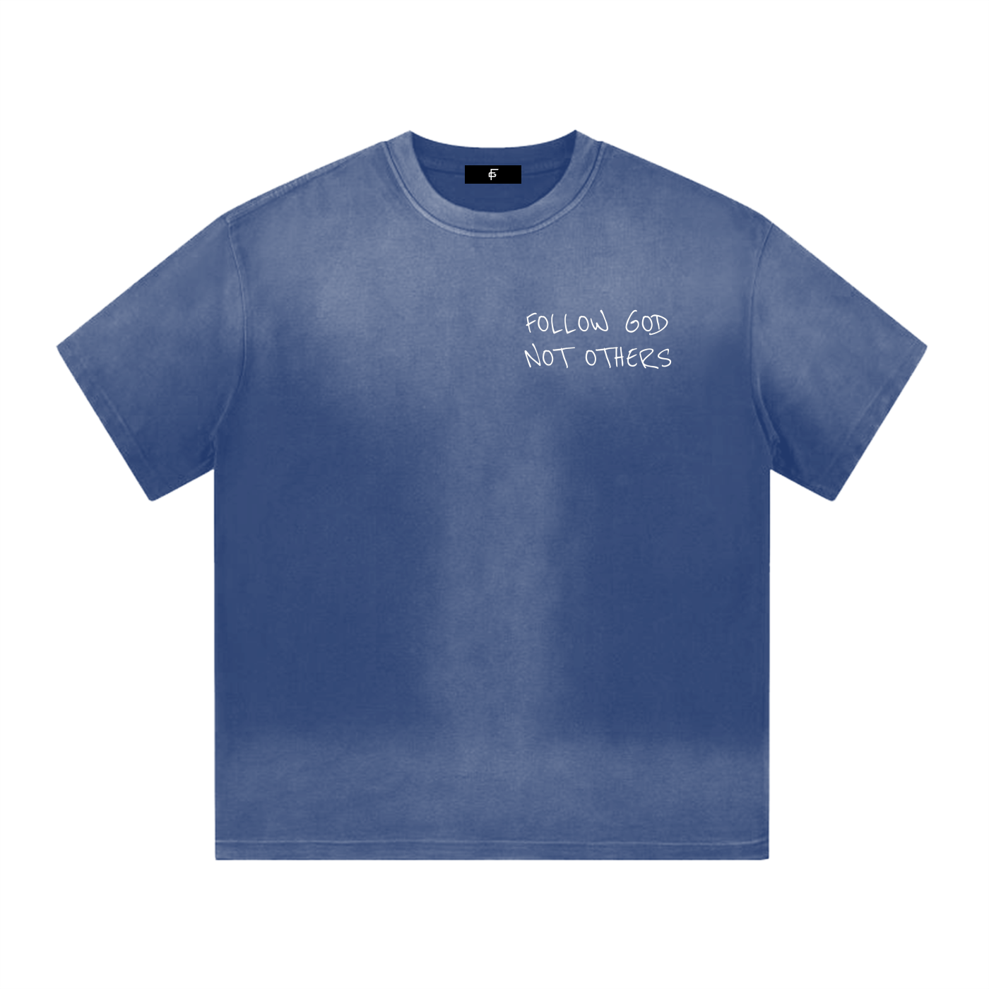 “I” Shape Gradient Washed T-Shirt