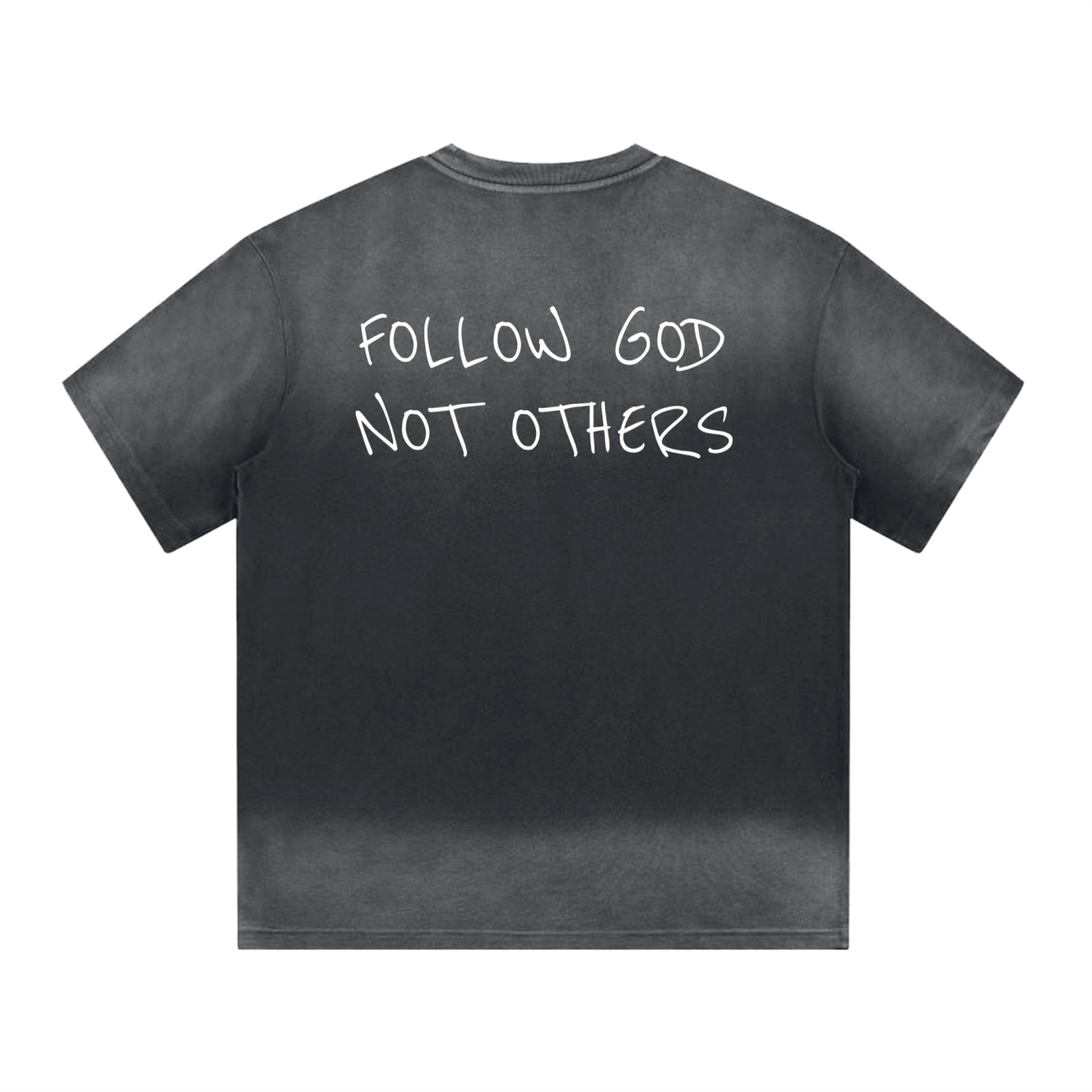 “I” Shape Gradient Washed T-Shirt