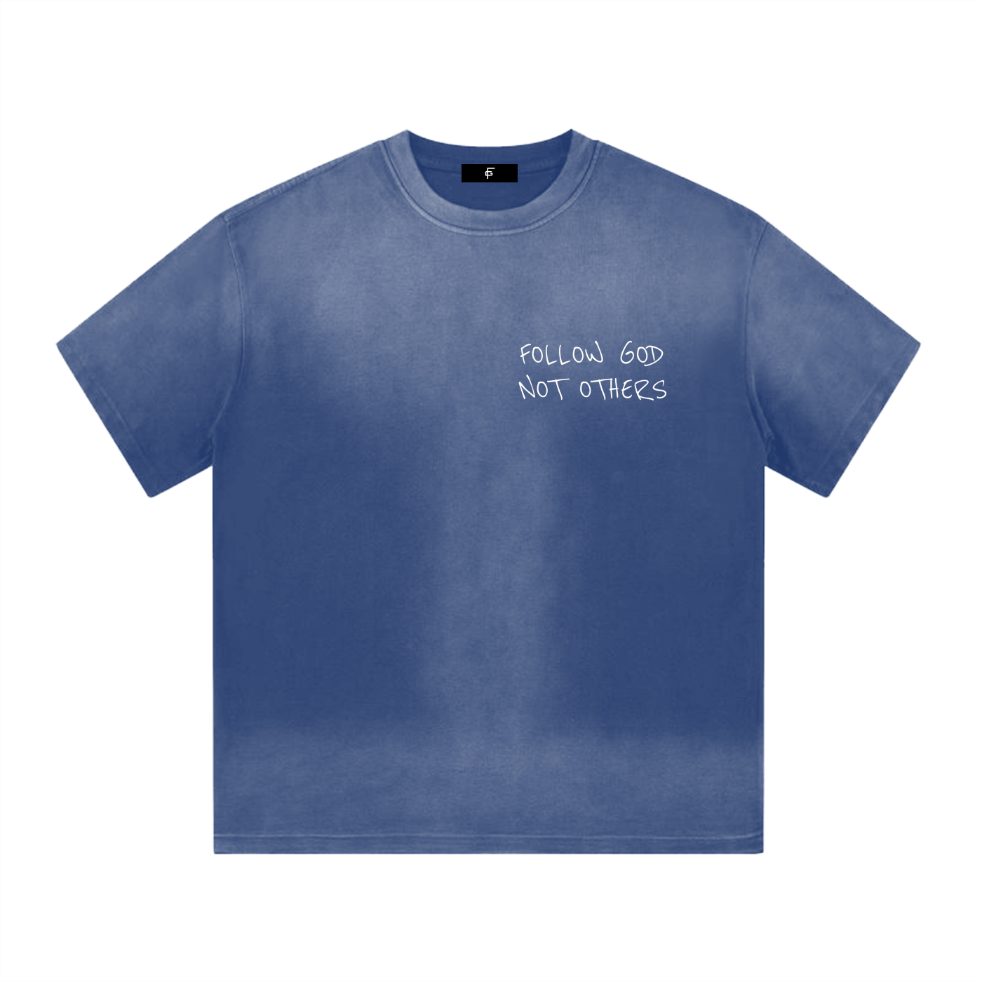 “I” Shape Gradient Washed T-Shirt